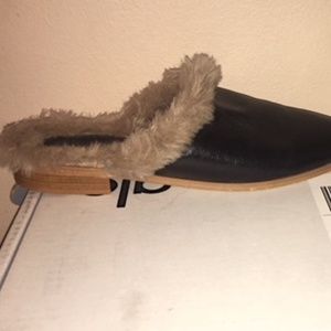 Zara fur slipper/loafers